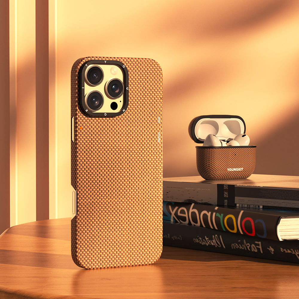 Youngkit 1500D Kevlar Extreme Wing Serisi Airpods Pro 2 Aramid Fiber M-safe Kılıf Youngkit 1500D Kevlar Extreme Wing Serisi Airpods Pro 2 Aramid Fiber M-safe Kılıf